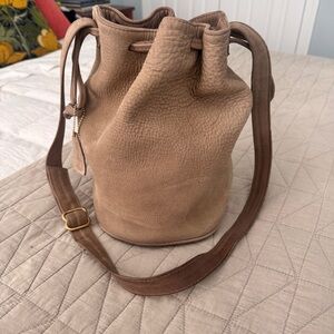 Vintage Coach Suede Bucket Bag